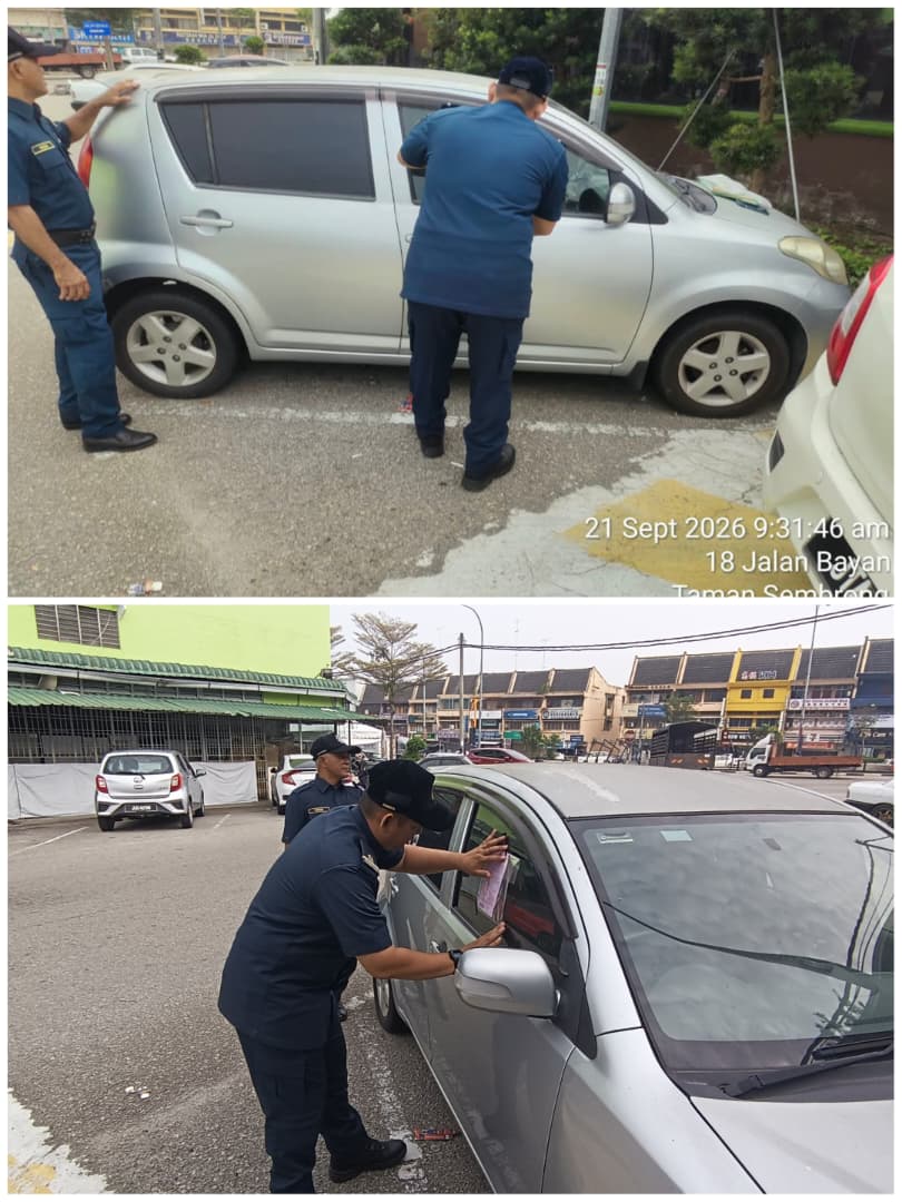 Keadaan selepas tindakan: Kereta Terbiar