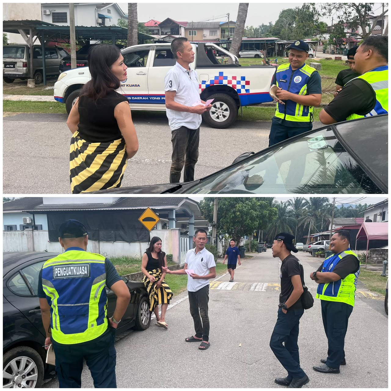 Keadaan selepas tindakan: Kereta terbiar parking mengganggu laluan penduduk